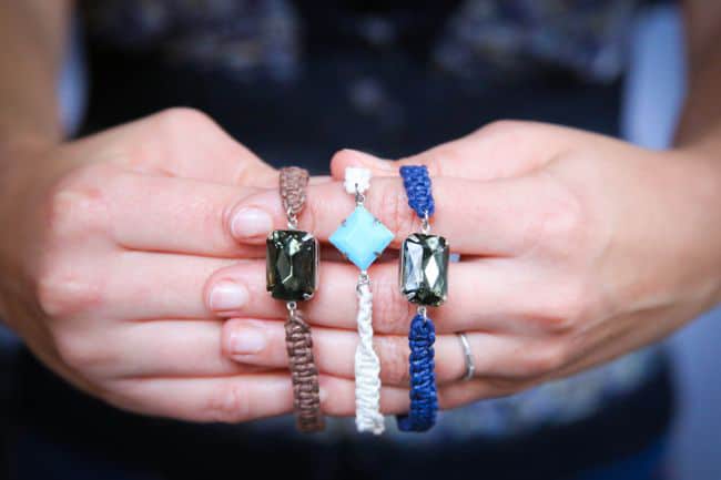 DIY Jewel Macrame Bracelet - Hello Glow