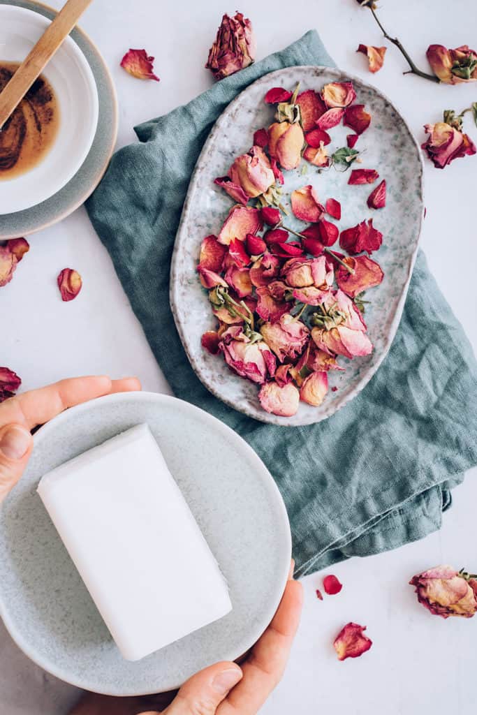 Shea Butter Soap Recipe with Roses and Vanilla