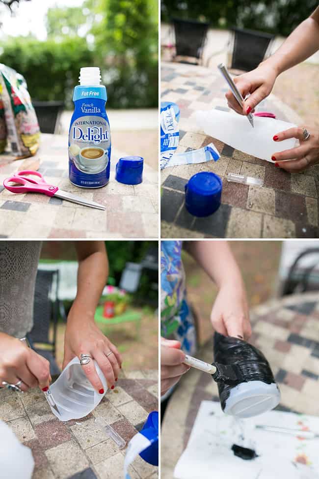 DIY Planters from plastic bottles