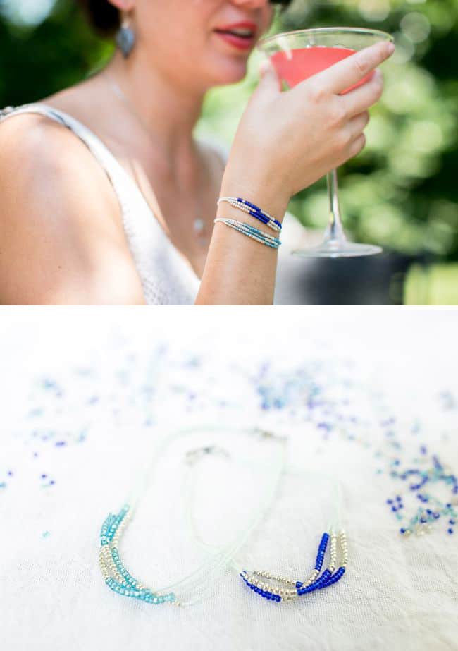 DIY seed bead bracelet
