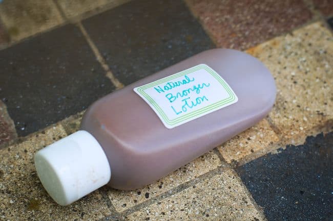 How to store homemade bronzer lotion