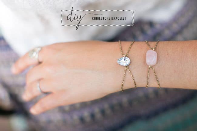 DIY Rhinestone Bracelet | HelloGlow.co