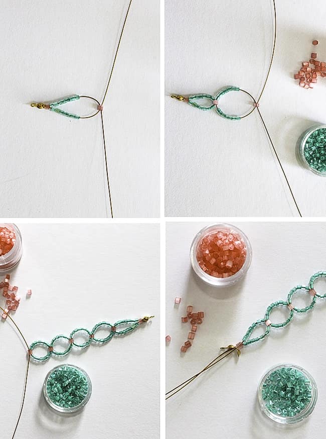 Colorful Seed Bead Circle Bracelets