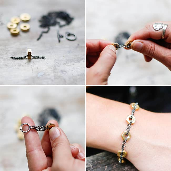 DIY Marc Jacobs Hex Nut Bracelet | HelloGlow.co