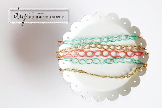 DIY Seed Bead Circle Bracelet