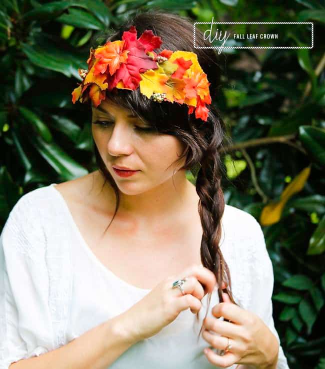 DIY Fall Leaf Crown | Hello Glow