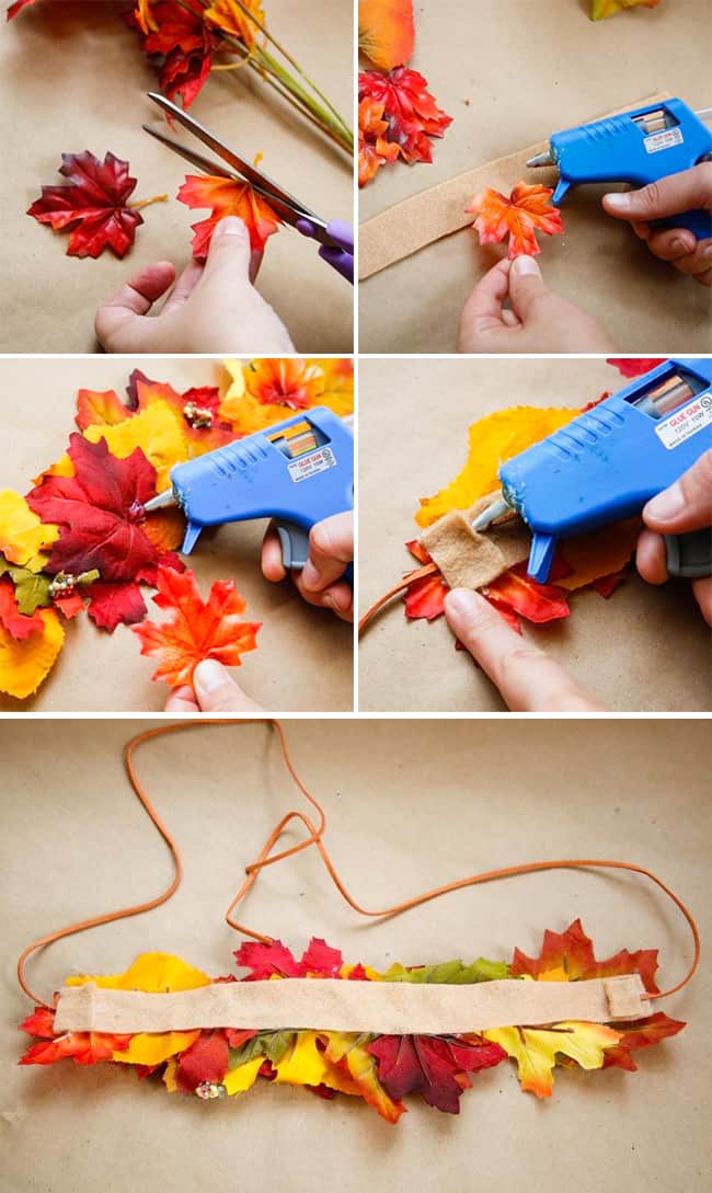 DIY Leaf Crown for Fall | Hello Glow