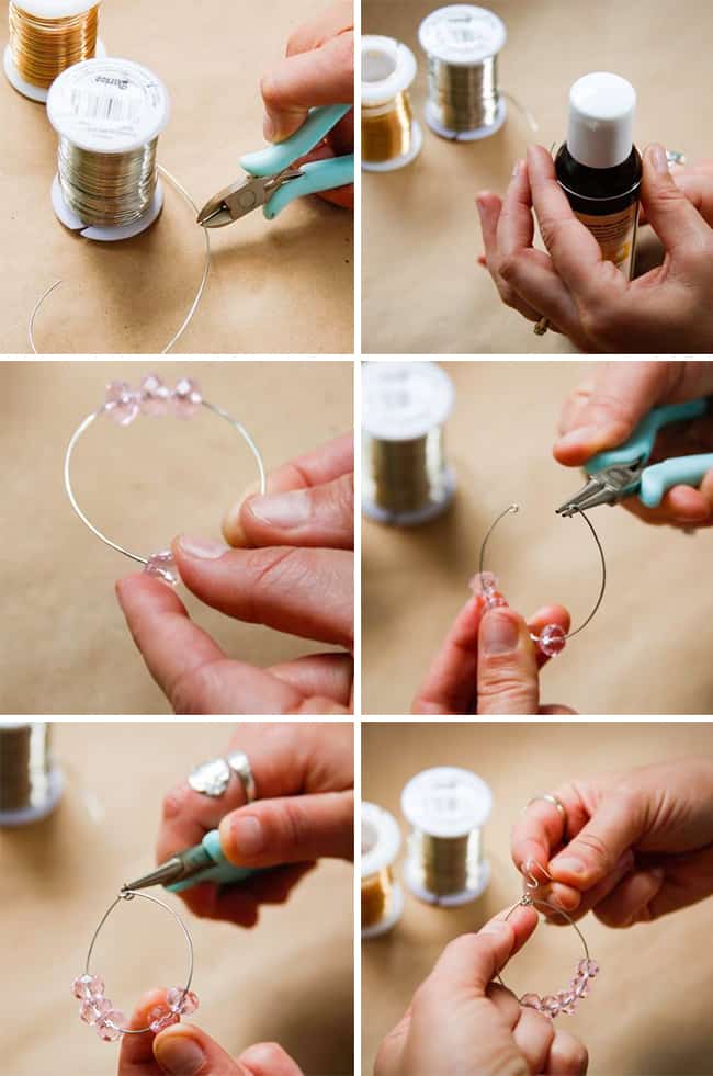 DIY Wire Hoop Earrings | Hello Glow