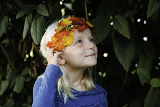 Dollar Store Fall Leaf Crown | Hello Glow