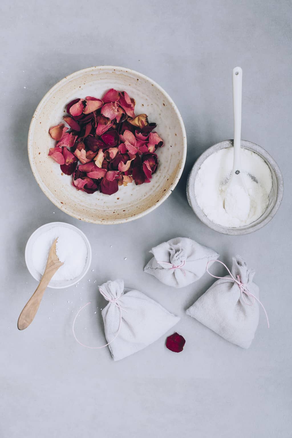 Homemade Milk Bath with Roses