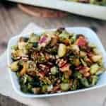 Maple Bacon Roasted Brussels Sprouts | HelloGlow.co