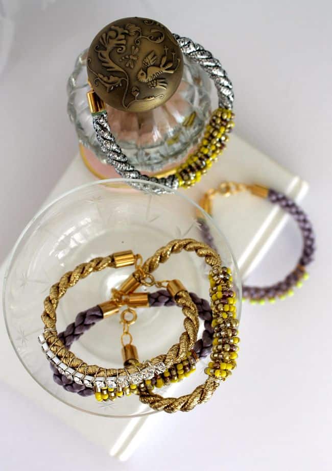 DIY Cord Bead Bracelets 