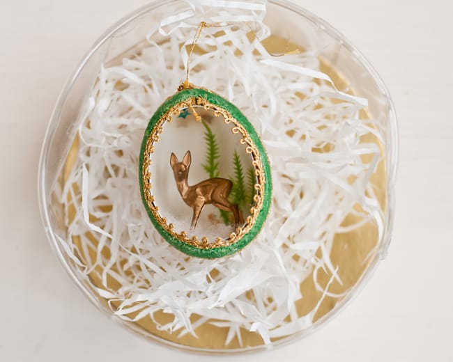 vintage deer ornament - special storage container