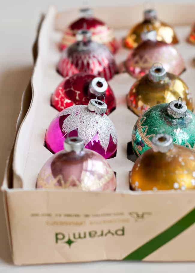 vintage glass ornaments