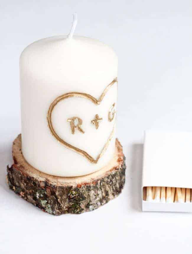 Draw a HEART with tea light candles!