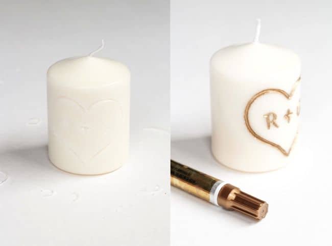 Initial Carved DIY Candle | HelloGlow.co