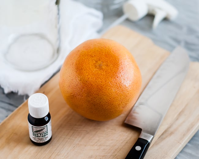 grapefruit diy counter cleaner