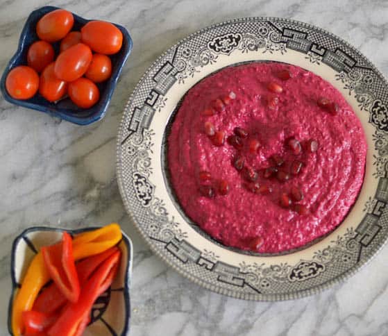 12 All-Natural Pink and Red Recipes That Are Still a Treat - Roasted Beet Hummus
