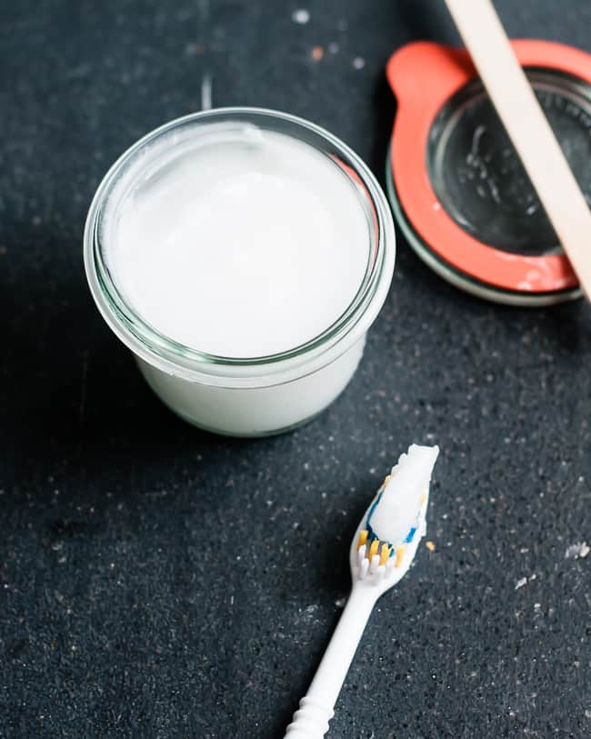 DIY natural coconut oil toothpaste