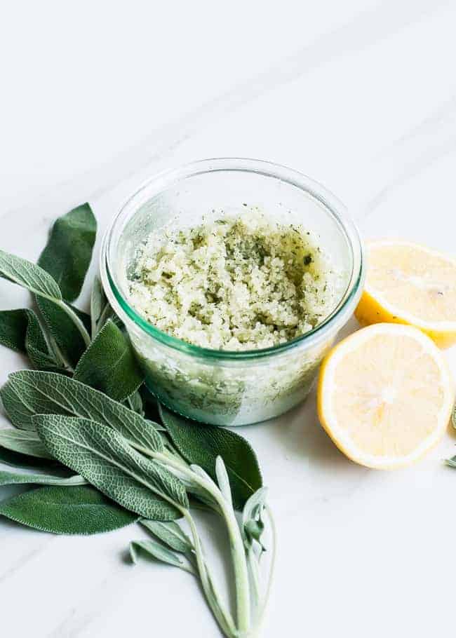 Lemon Sage Body Polish | 7 Ways to Look Younger with Lemons