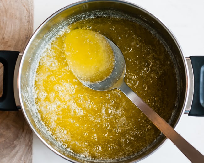 how to make ghee golden yellow