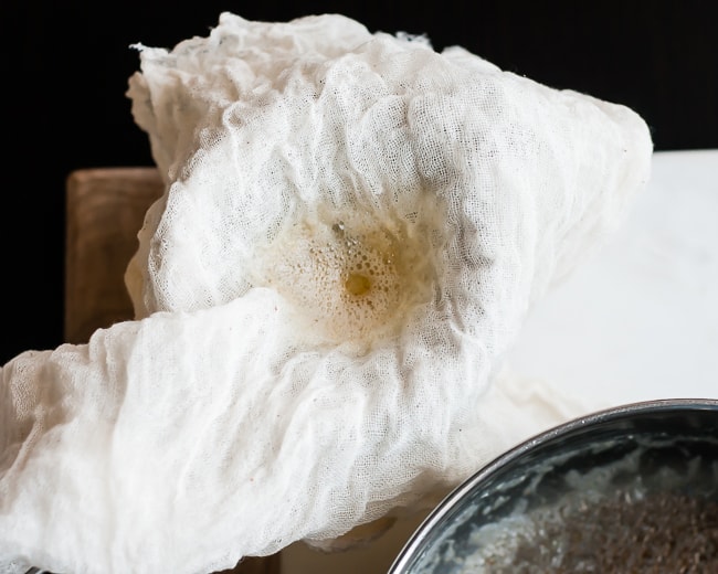 how to make ghee strain through cheesecloth