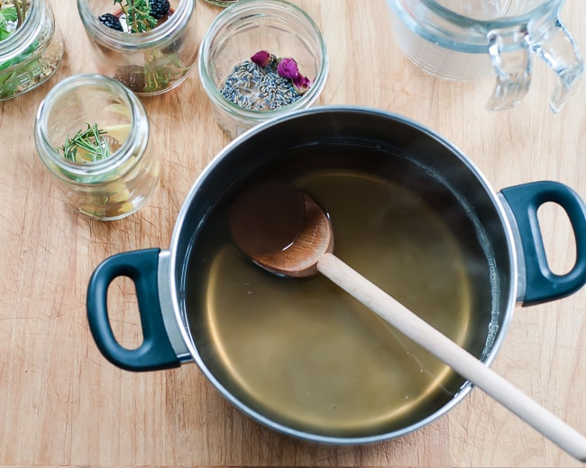 DIY flavored syrups - boiled sugar and water