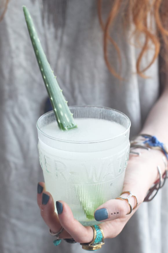 Homemade aloe water