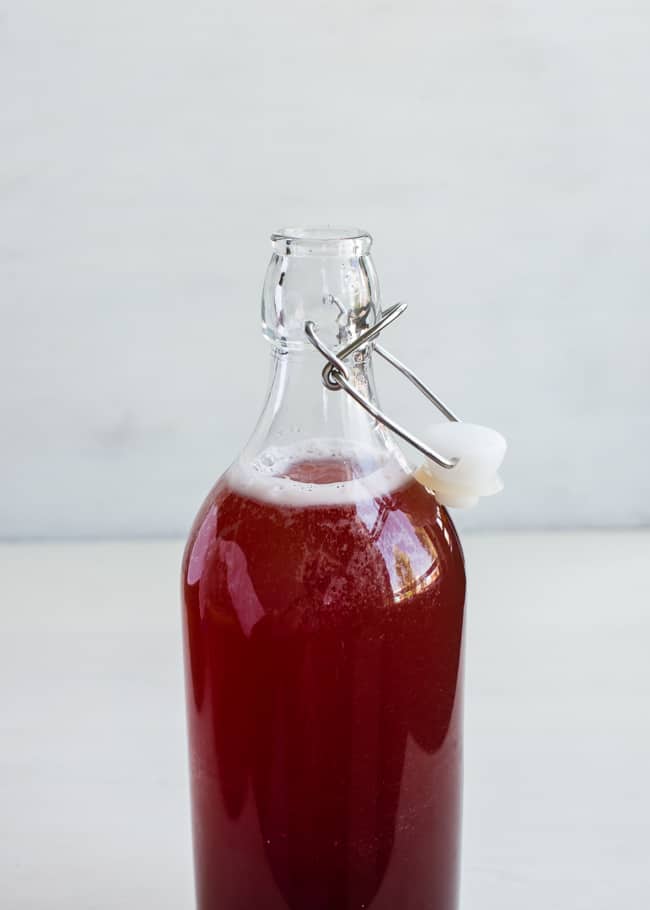 Flavored kombucha