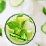 Cucumber Daiquiri with Basil Agave Syrup | HelloGlow.co