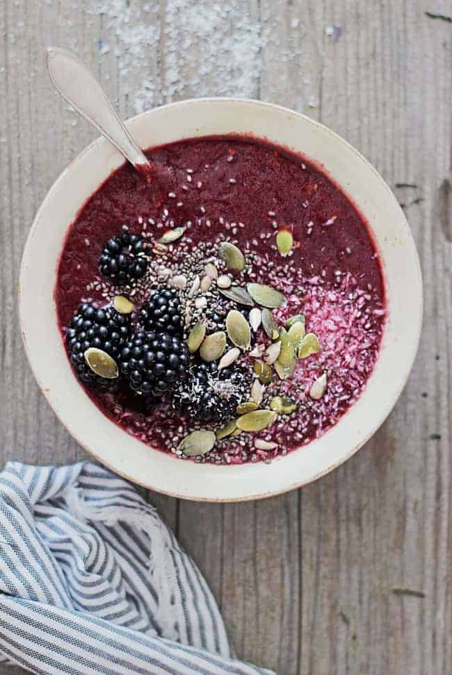 Vegan Blackberry Coconut Smoothie | 7 Days of Healthy Breakfast Smoothies