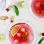 Raspberry Rhubarb Margarita | HelloGlow.co