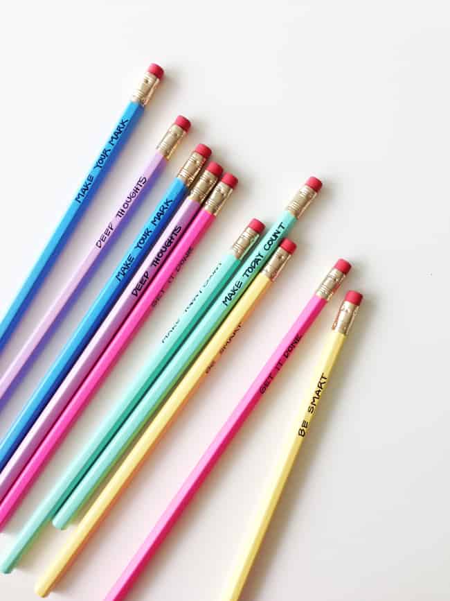 DIY Painted Back-to-School Pencils | HelloGlow.co
