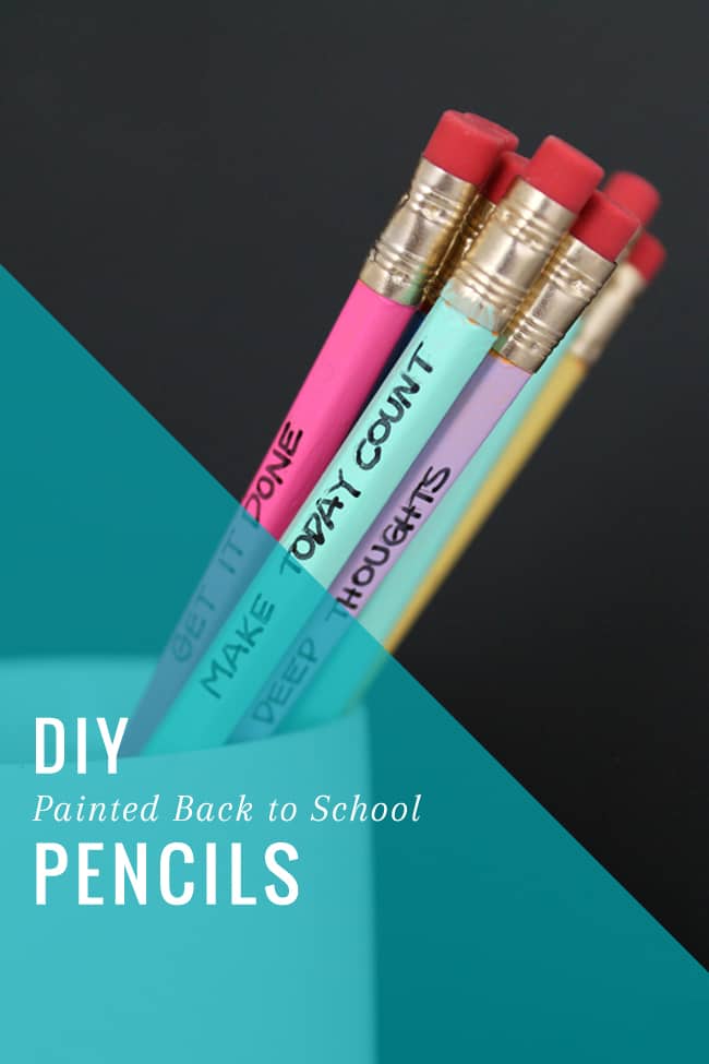 DIY Painted Back-to-School Pencils | HelloGlow.co
