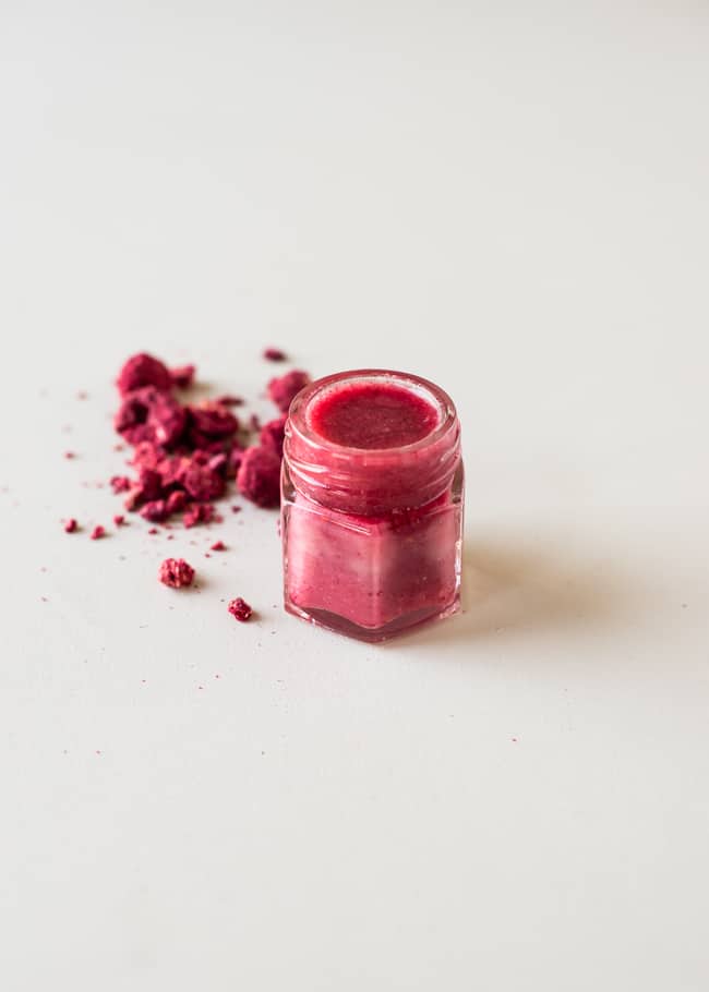 All-Natural DIY Tinted Lip Balm with Raspberries | HelloGlow.co