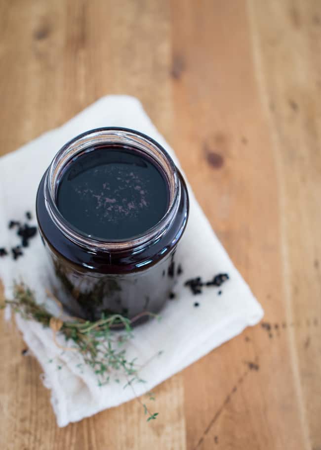 Make Your Own Elderberry Thyme Syrup