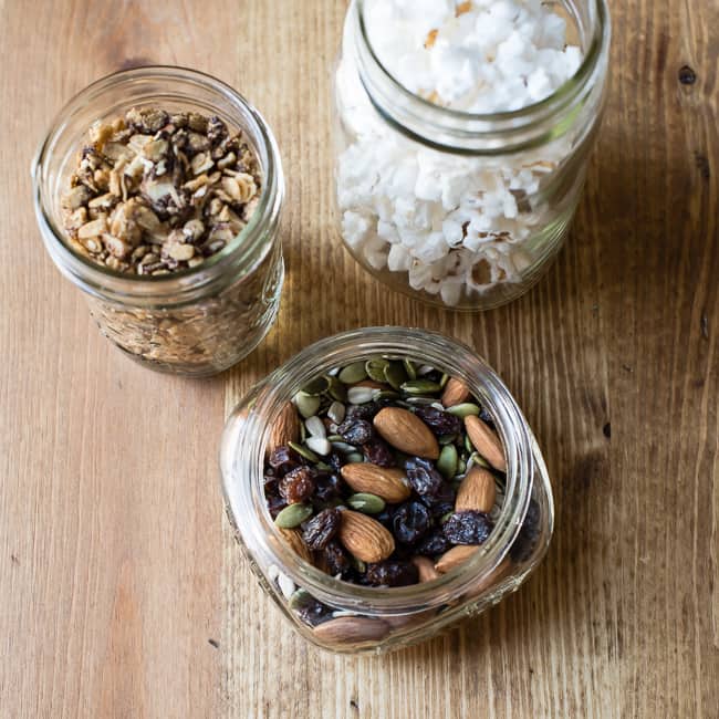 Popcorn & Granola | Healthy Mason Jar Snacks | HelloGlow.co