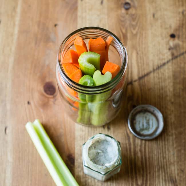 Veggie Sticks | Healthy Mason Jar Snacks | HelloGlow.co