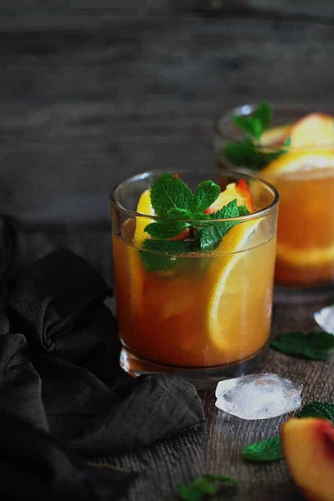 Green Tea and Peach Julep Recipe | HelloGlow.co