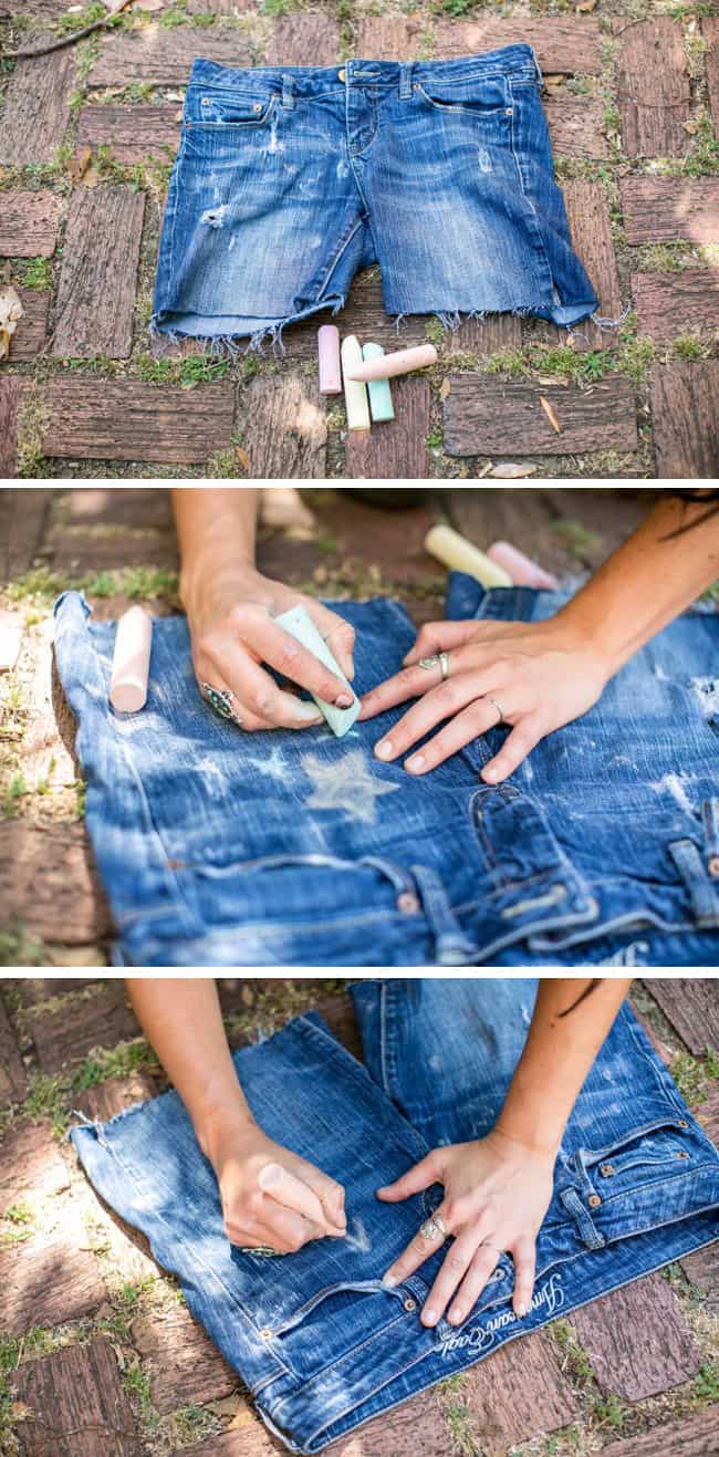 DIY Jeans (temporarily!) with chalk