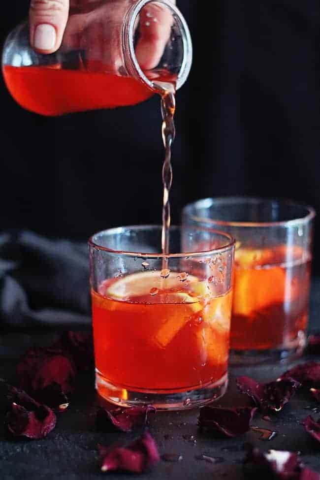 Rose + Rosé Bourbon Cocktail | HelloGlow.co