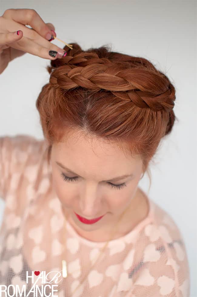 Faux braided crown by Hair Romance