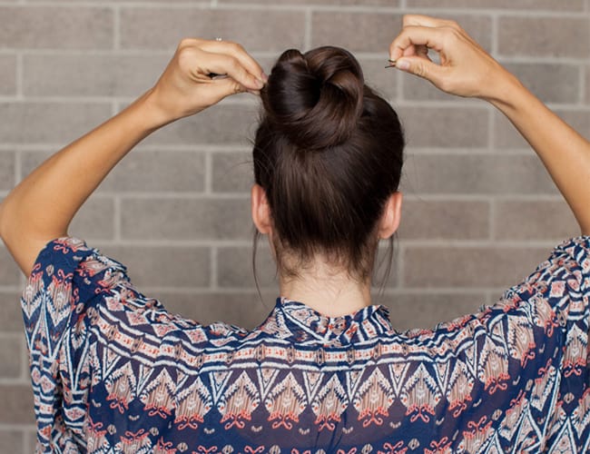 Double wrap ponytail bun by Inspired by This