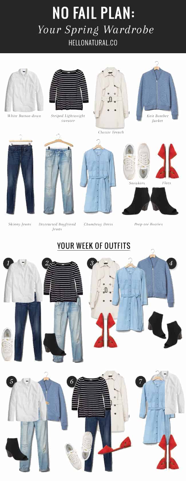 A Week Of Outfits From 10 Spring Wardrobe Essentials Helloglow Co