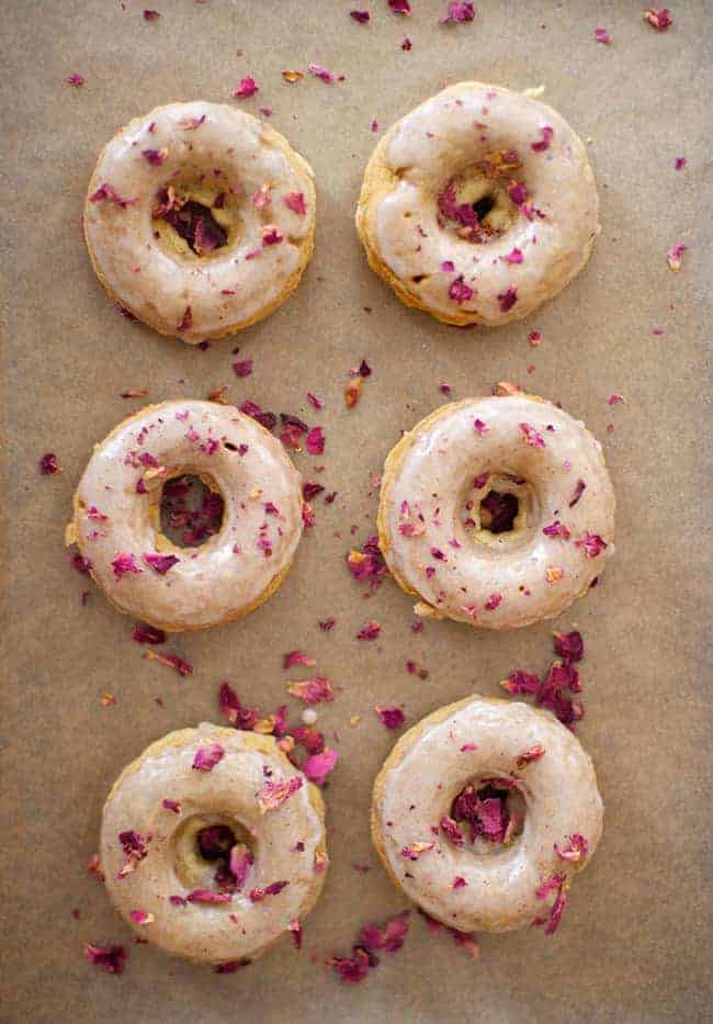 Cardamom + Rose Petal Baked Donuts