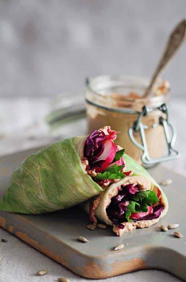 Detox Wrap with Sunflower Seed Spread