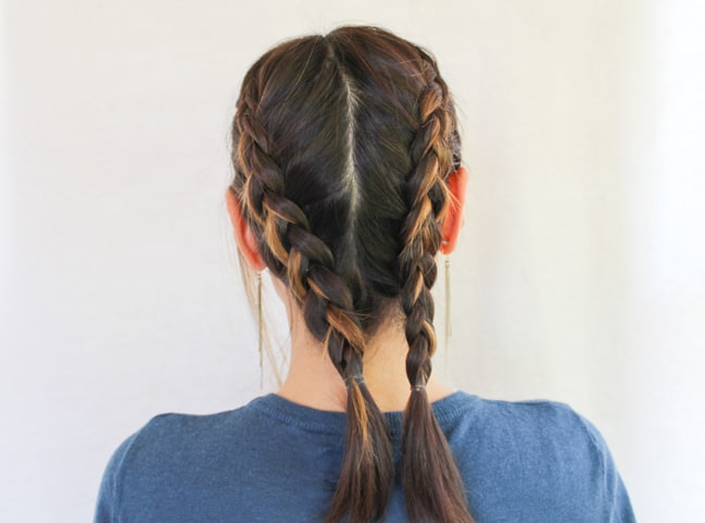 Double Dutch Braid | 3 Hairstyles for Dirty Hair