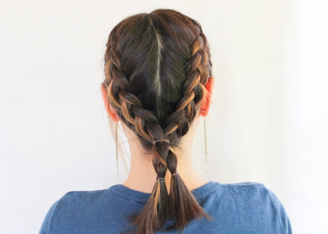 Double Dutch Braid | 3 Hairstyles for Dirty Hair