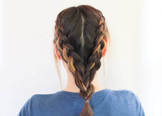 Double Dutch Braid | 3 Hairstyles for Dirty Hair