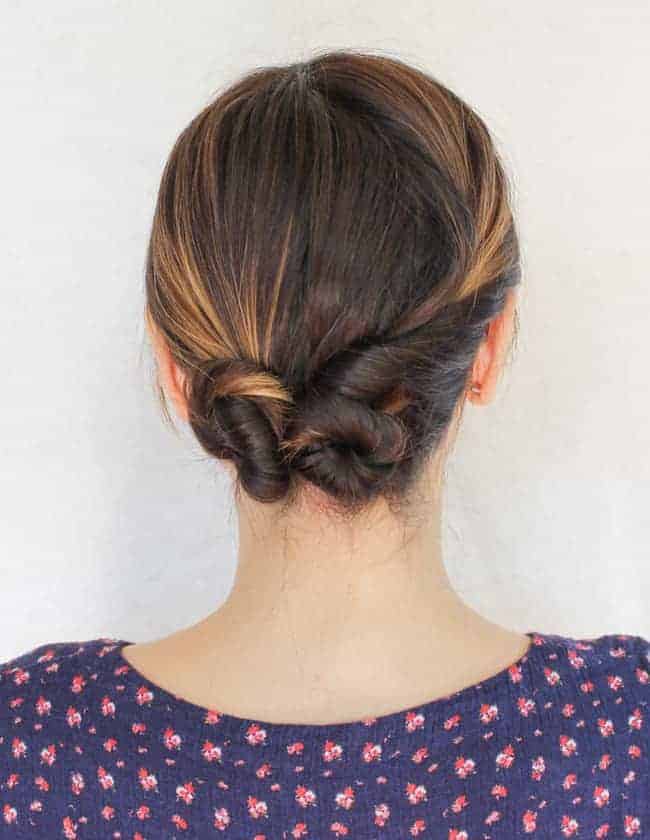 Easy updo for dirty hair